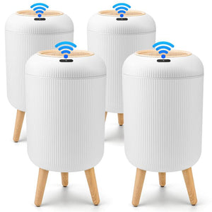 Pukomc Auto-Sensing Bin – Waterproof Nordic Design, Hygienic & Compact – Touchless Trash Can Automatic Trash Can Kitchen Trash Can