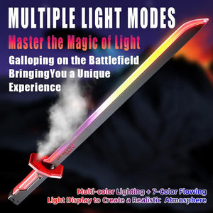 Sparkblade Sword with Sparks, Smoke Sparking Light up Sword, Anime-Inspired Light-Up Swords for Cosplay, Roleplay, and Collectors, Perfect for Costumes, Halloween, and Display