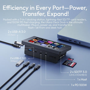 Ulanzi D200H Gaming Stream Controller,Control Pad, 7-In-1 Deck U-Studio Stream Controller Keyboard,With 14 LCD Keys, 13 Customizable Macro Keys Dock to Control Apps and Software, Trigger Actions in OBS, Twitch, Youtube, for Mac/Pc