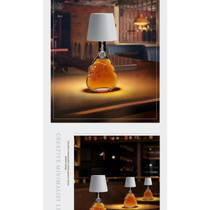 New Wireless Bottle Lamp - LED Bottle Lights for Liquor & Wine Bottles, Cordless Lampshade, Whiskey Bottle Top Light, Bottle Stopper Night Light Kit, Rechargeable 3-Tone Touch-Dimmable