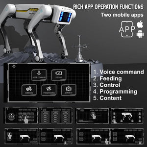 (Akeleo)Programmable AI Robot Dog - Voice Control, 25-Meter Stable Connection, Learning Skills and Patrol Functions - Interactive STEM Learning Toy Suitable for Children - Ideal Birthday and Christmas Gift