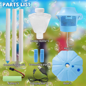 Electric Bubble Machine for Kids, 2-Speed Bubble Blaster with Lights & Music, over 15,000 Bubbles per Minute, Perfect for Outdoor Play & Party Fun