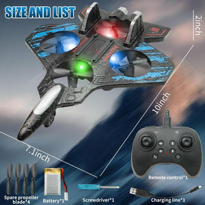 360° Flip Stunt RC Jet – Remote Control Airplane with LED Lights, Exciting Aerial Toy for Kids