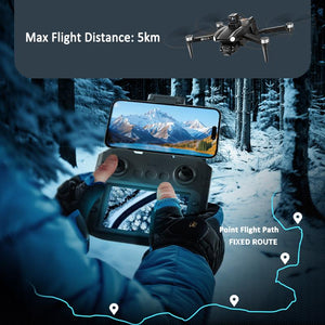 SYNX 5G GPS Drone:Dual Camera,Rc Included,Laser Obstacle Avoidance,Optice Flow,Brushless Motors,Auto Return Navigation,One-Key Takeoff/Return