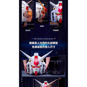Gunpla Rx-78 Gundam BN Head Collection Action Figures with Base Wearable Robot Helmet Kits Models Cosplay Kids Boy Birthday Gift