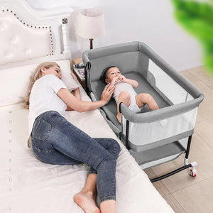 Baby Bassinet with Changing Table – Adjustable Infant Crib