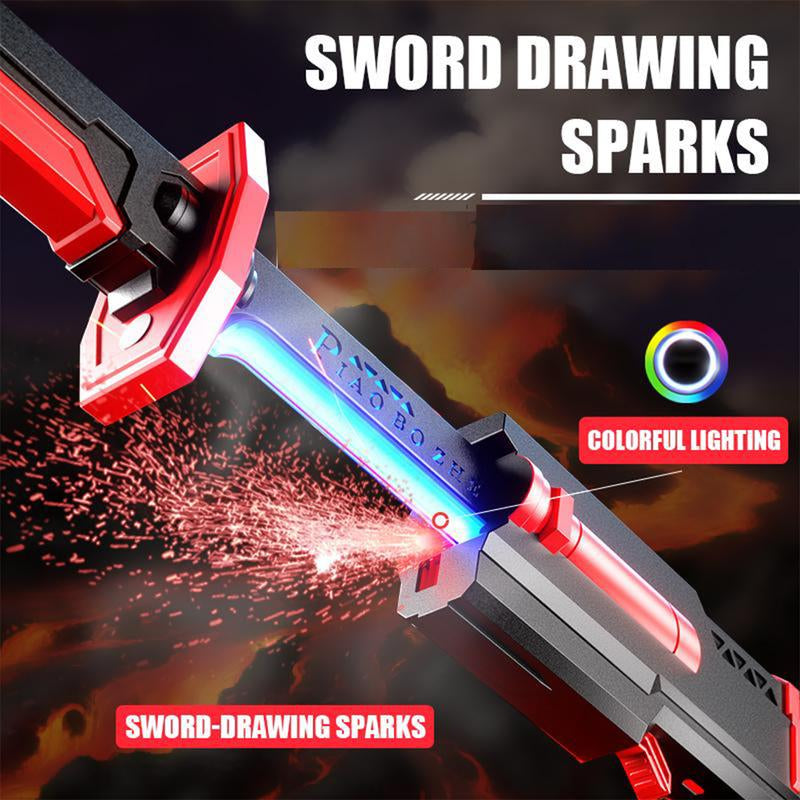 Sparkblade Sword with Sparks, Smoke Sparking Light up Sword, Anime-Inspired Light-Up Swords for Cosplay, Roleplay, and Collectors, Perfect for Costumes, Halloween, and Display