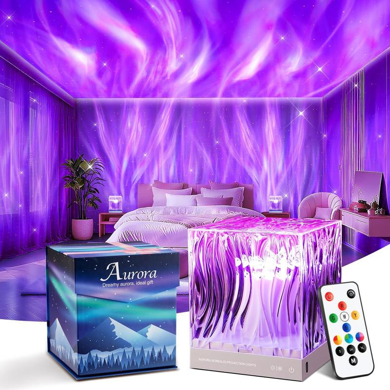 One Fire Flower Lamp Ambient Lighting for Bedroom,18 Colors Cool Things Water Ripple Lamp,Dimmable+Remote+Timer Space Projector Gifts for Women Who Have Everything,Pink Roses Romantic Bedroom Decor