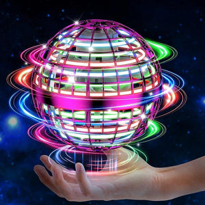 2025 Fly Ball Toy! Cosmic Gyrosphere with Cool LED, like Fidget Spinner, Mini Drone. Outdoor Gift for Children Ages 6-12