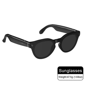 Smart Glasses with 8MP Camera, 1200P Video Recording Wearable Bluetooth Glasses, Lightweight Outdoor Sports Camera Sunglasses Supports Intelligent Image Recognition and Voice Assistant, Multifunctional Wireless Audio Eyewear Glasses Built-In Headphone