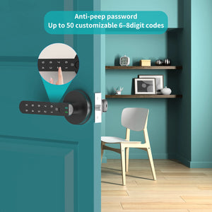 Smart Fingerprint Door Lock Biometric Keyless Entry Door Knob with Keypads by for Home