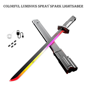Sparkblade Sword with Sparks, Smoke Sparking Light up Sword, Anime-Inspired Light-Up Swords for Cosplay, Roleplay, and Collectors, Perfect for Costumes, Halloween, and Display