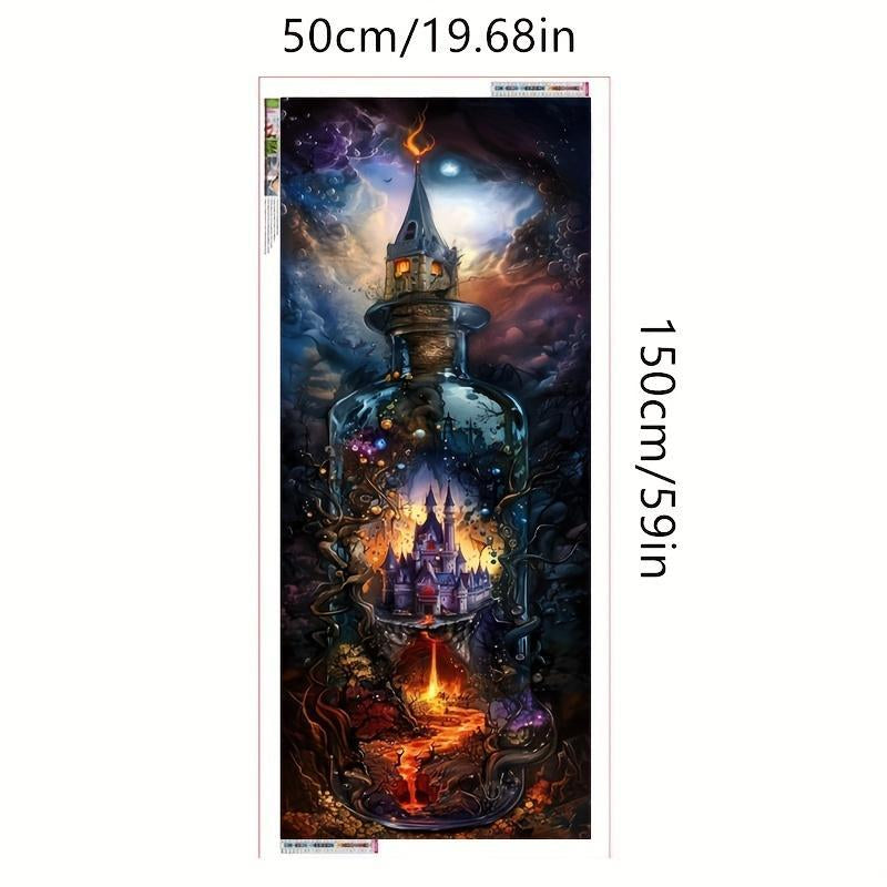 Night Castle Pattern DIY Diamond Arts Colorful Painting Kit without Frame, DIY 5D Diamond Arts Colorful Painting Kit, Wall Art Decor for Home Living Room Bedroom, Artwork, Home Decor, DIY Crafts, Diamond Art Kit