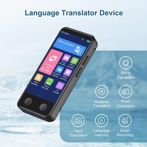 Itour D-Lite Dual Screen Language Translator Device, 2025 Real-Time Voice Translation Interpreter Hub 139 Languages, Group Chat & Photo & Phonetranslation, Instant Pocket AI Translator Device
