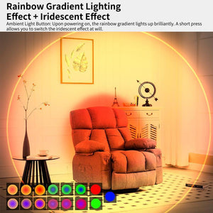Smart Rechargeable LED Night Light with Motion Sensor – RGB Gradient Ambient Lighting, Dimmable Wall Lamp, Magnetic & Stick-On Design, USB Convenient Charging, Long-Lasting Battery, Perfect for Halloween Decor, Bedroom, Stairs, Hallway & Entryway