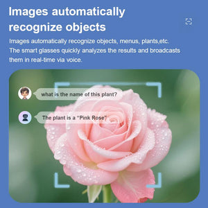 Smart Glasses with 8MP Camera, 1200P Video Recording Wearable Bluetooth Glasses, Lightweight Outdoor Sports Camera Sunglasses Supports Intelligent Image Recognition and Voice Assistant, Multifunctional Wireless Audio Eyewear Glasses Built-In Headphone