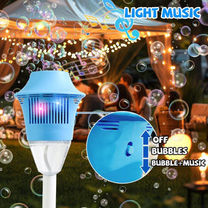Electric Bubble Machine for Kids, 2-Speed Bubble Blaster with Lights & Music, over 15,000 Bubbles per Minute, Perfect for Outdoor Play & Party Fun