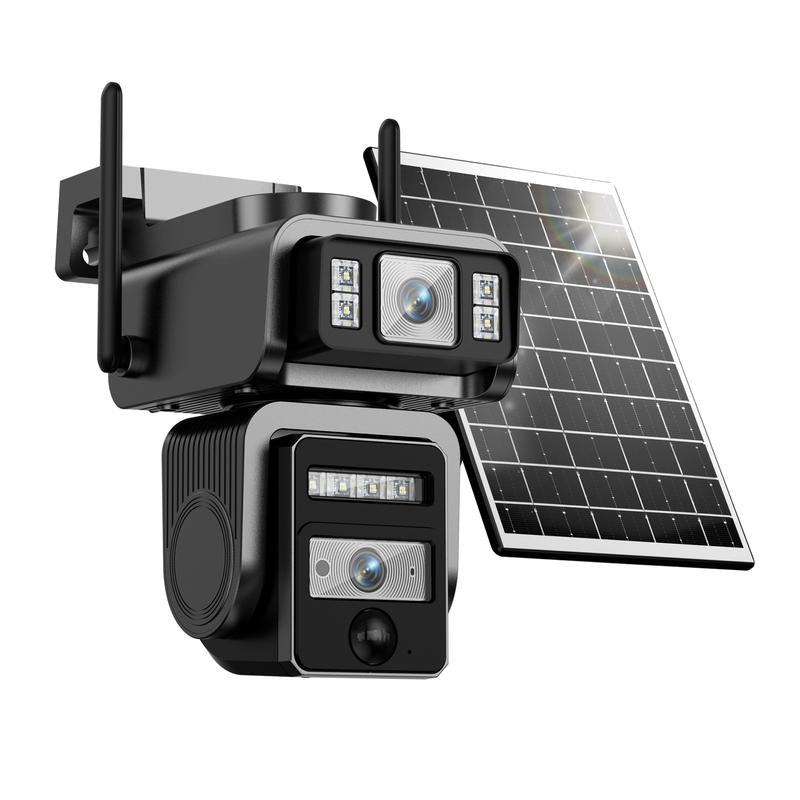 Seckun Solar Cctv Wifi Security Camera with Spotlight,1080P HD Clear Picture,Plr Motiondetection, Color Night Vision, Waterproof Black Security Wireless Camera Dual Lenses, No Dead Ends.Automatic Tracking Wireless Deals for You Two-Way Audio Aj19-Wifi