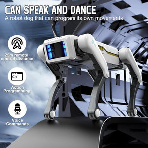 (Akeleo)Programmable AI Robot Dog - Voice Control, 25-Meter Stable Connection, Learning Skills and Patrol Functions - Interactive STEM Learning Toy Suitable for Children - Ideal Birthday and Christmas Gift