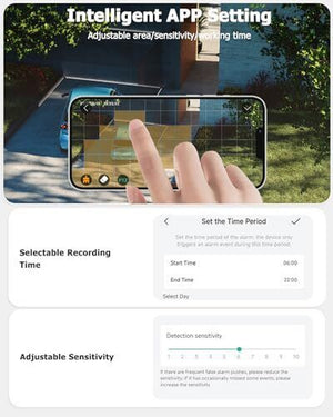 Rebluum Security Camera Wireless Outdoor 2K Solar Security Camera Battery Po...