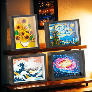 1118+Pcs Galaxy Frame Building Blocks Set, Abs Material Creative Christmas Gift, Decorative Figurine, Party Favor, Stress Relief Toy