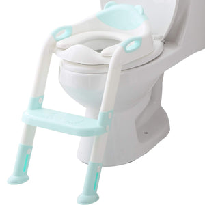 Potty Training Seat Ladder Girls,Toddlers Toilet Seat,Kids Stool (Rose Pink)