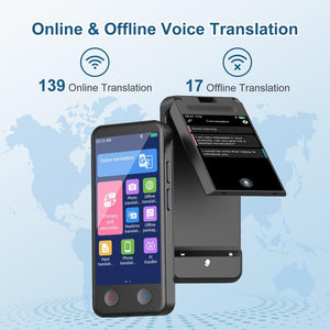 Itour D-Lite Dual Screen Language Translator Device, 2025 Real-Time Voice Translation Interpreter Hub 139 Languages, Group Chat & Photo & Phonetranslation, Instant Pocket AI Translator Device