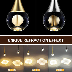 Modern Dimmable LED Teardrop Pendant Light for Home Decor