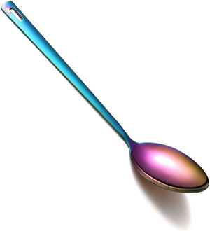 Rainbow Kitchen Utensils Set,13 Pieces Stainless Steel Cooking Utensils Set with Titanium Rainbow Plating,Kitchen Tools Set with Utensil Holder for Non-Stick Cookware Dishwasher Safe (13 Packs)