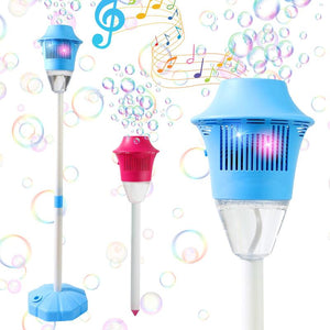 Electric Bubble Machine for Kids, 2-Speed Bubble Blaster with Lights & Music, over 15,000 Bubbles per Minute, Perfect for Outdoor Play & Party Fun