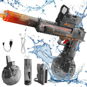 【Summer Must-Have】High-Powered Electric Water Shooter with LED Lights - 25-40Ft Water Gun for Kids & Adults, High Powered IP67 Waterproof,500Ml & 50Ml Water Tank, 1200Mah Rechargeable Battery
