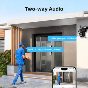 Seckun Solar Cctv Wifi Security Camera with Spotlight,1080P HD Clear Picture,Plr Motiondetection, Color Night Vision, Waterproof Black Security Wireless Camera Dual Lenses, No Dead Ends.Automatic Tracking Wireless Deals for You Two-Way Audio Aj19-Wifi