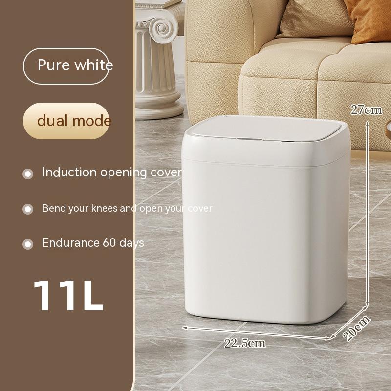 Smart Trash Can With Lid For Bedroom And Living Room Kitchen Storage Box Trash Can Induction Small Car Box Automatic Smart Dustbin Smart Trash Bin DUCA