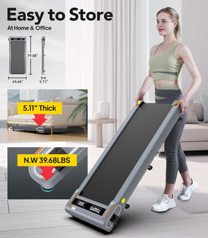 Walking Pad with Incline under Desk Treadmill 2.5HP Electric Treadmill Walking Jogging Machine for Home Office with Remote Control 265Lbs