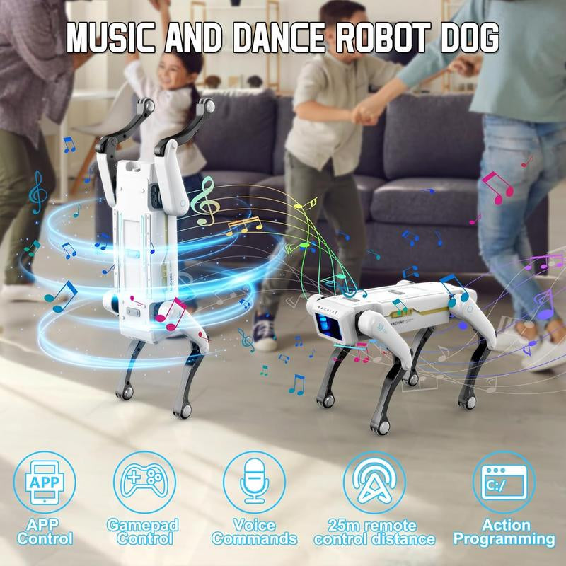 (Akeleo)Programmable AI Robot Dog - Voice Control, 25-Meter Stable Connection, Learning Skills and Patrol Functions - Interactive STEM Learning Toy Suitable for Children - Ideal Birthday and Christmas Gift