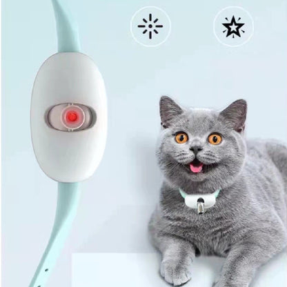 Automatic Cat Toy Smart Laser Teasing Cat Collar Electric USB Charging Kitten Amusing Toys Interactive Training Pet Items DUCA