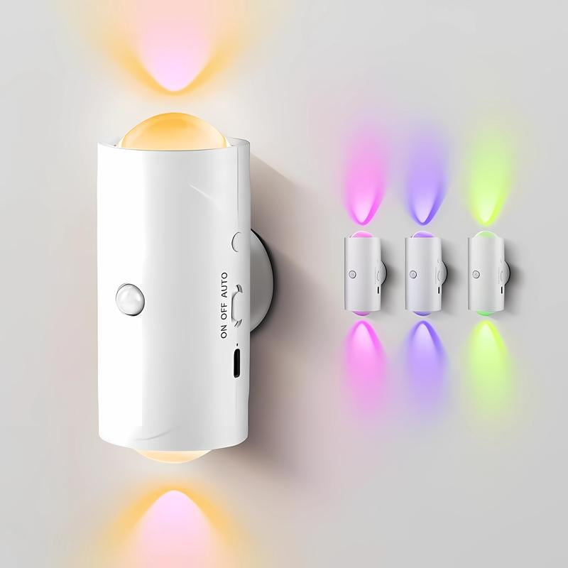 Under Cabinet Lights, Motion Sensor Night Light Indoor, Rechargeable 1500Mah LED, Auto-On Magnetic Dimmable Lamp, 7 Ambient Colors, Plug-Free Stick Anywhere Lighting for Bathroom, Bedroom, Kitchen, Stairs