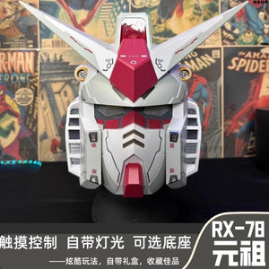 Gunpla Rx-78 Gundam BN Head Collection Action Figures with Base Wearable Robot Helmet Kits Models Cosplay Kids Boy Birthday Gift
