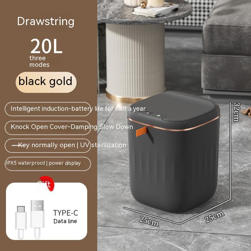 Smart Trash Can With Lid For Bedroom And Living Room Kitchen Storage Box Trash Can Induction Small Car Box Automatic Smart Dustbin Smart Trash Bin DUCA