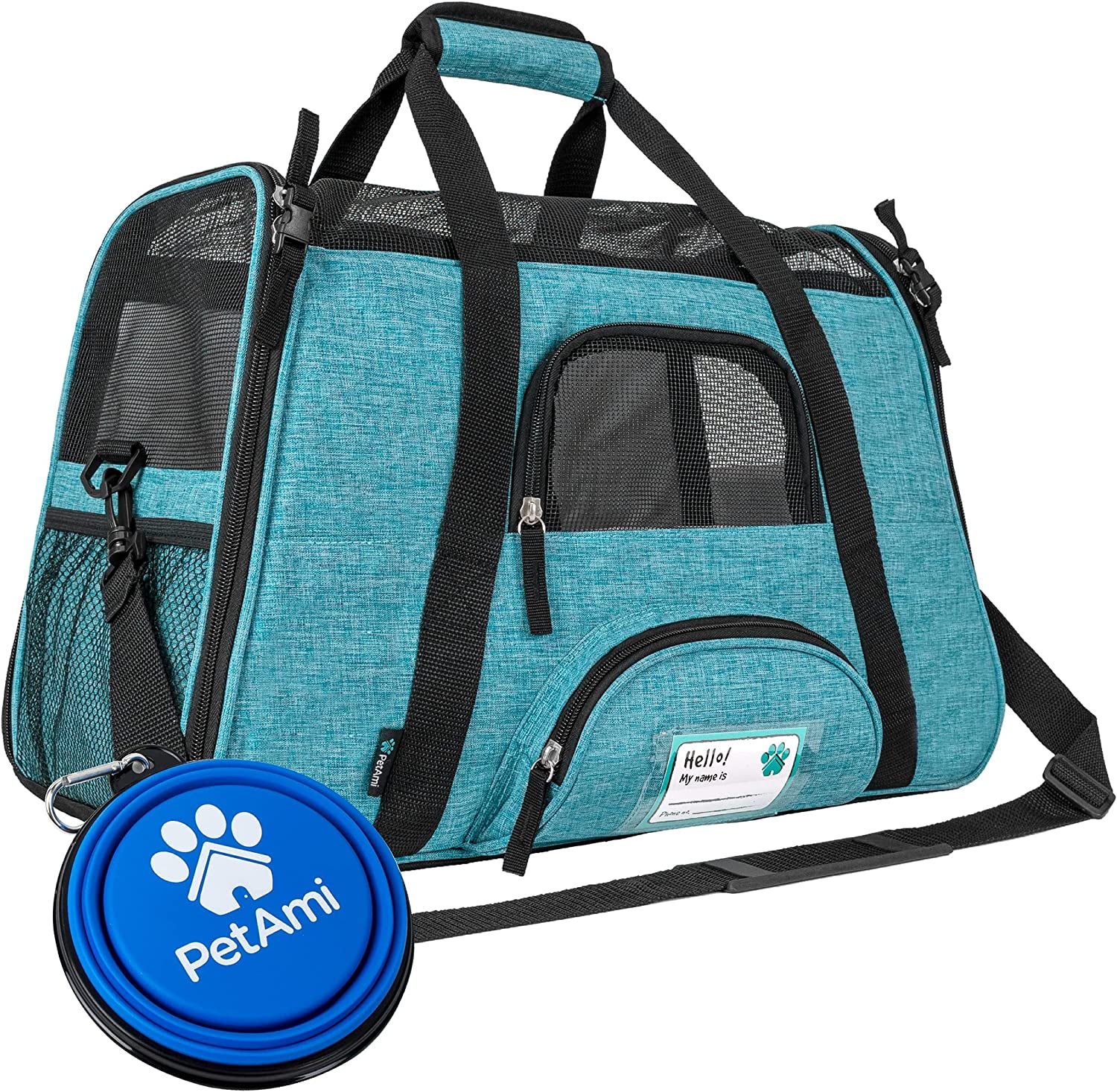 Airline Approved Pet Carrier for Cat, Soft Sided Dog Carrier for Small Dog, Cat Travel Supplies Accessories for Indoor Cat, Ventilated Pet Carrying Bag Medium Kitten Puppy, Large Heather Purple