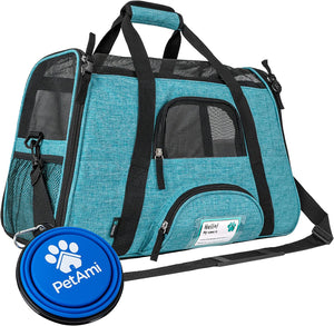 Airline Approved Pet Carrier for Cat, Soft Sided Dog Carrier for Small Dog, Cat Travel Supplies Accessories for Indoor Cat, Ventilated Pet Carrying Bag Medium Kitten Puppy, Large Heather Purple
