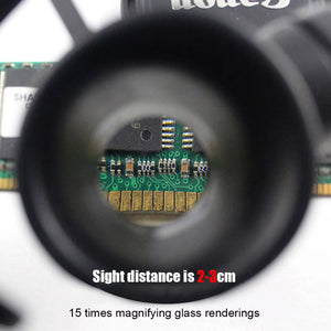 1-5PCS Magnifying Glass 8X/15X/23X Lens with 2 LED Light for Jewelers Watchmaker Repair Precision Work Magnifying Eyewear