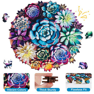 【Black Friday】Wooden Puzzles - Sea Turtle/Flowers/Octopus Unique Jigsaw Toy Kit Gift with Box: 200 PCS HDF Wooden Puzzle with Vivid Art and Imaginative Design Christmas Birthday Party Gift for Adults & Kids