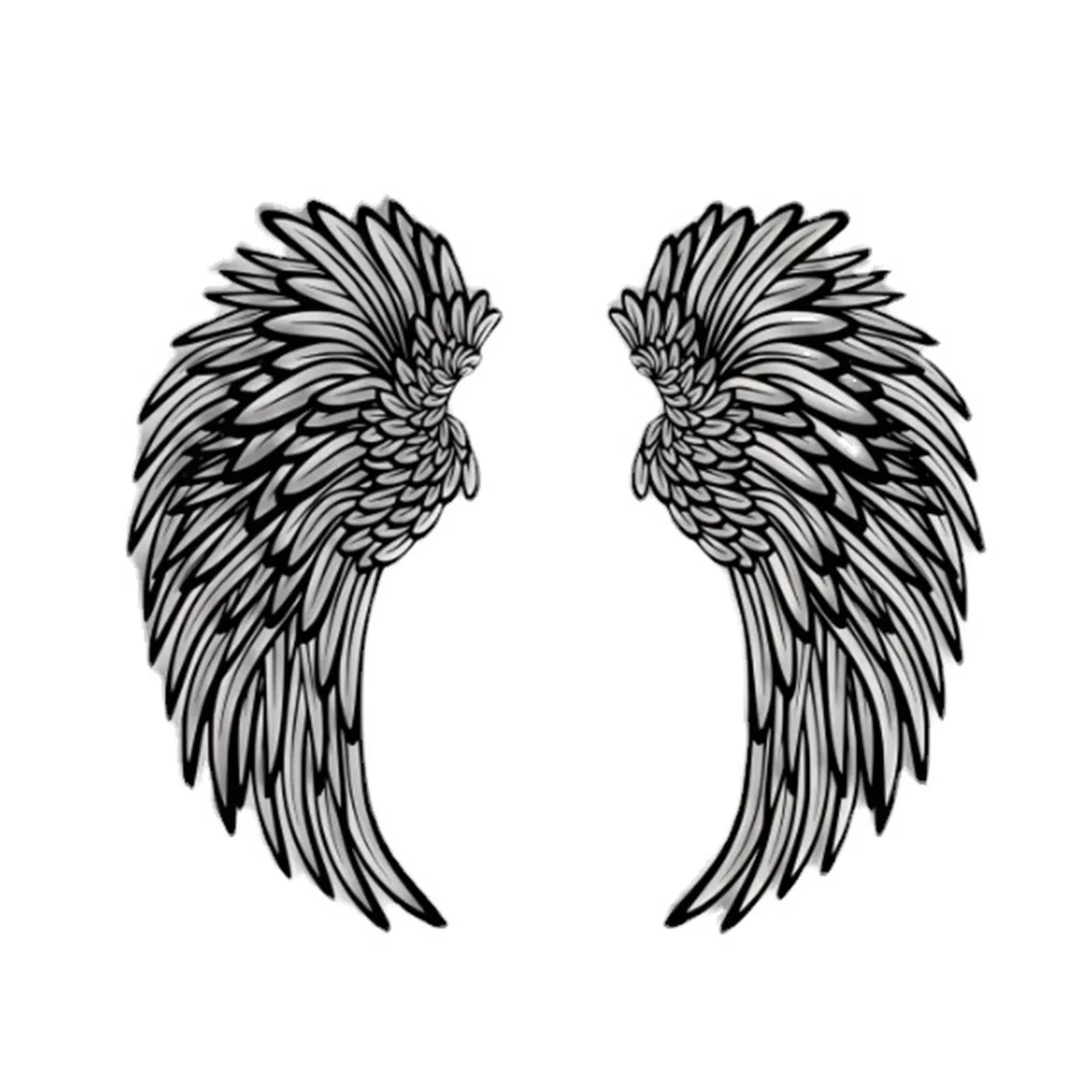 1 Pair Angel Wings Metal Wall Art with Led Lights Angel Wing Wall Art Sculpture Angel Feather Wings Photography Art Sculpture