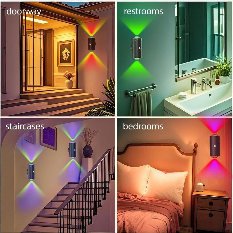 Under Cabinet Lights, Motion Sensor Night Light Indoor, Rechargeable 1500Mah LED, Auto-On Magnetic Dimmable Lamp, 7 Ambient Colors, Plug-Free Stick Anywhere Lighting for Bathroom, Bedroom, Kitchen, Stairs