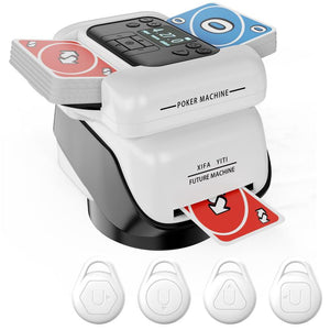 2-In-1 Automatic Card Shuffler & Dealer for 1-2 Decks Support 8 Players,Rechargeable Card Dealer Machine, Preset Games for Poker, UNO, Blackjack, Texas Hold'Em, Crazy Eights, Birthday Christmas Gifts