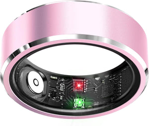 Smart Ring Health Tracker, Sleep Tracker Ring with Heart Rate, Waterproof Fitness Ring for Activity Monitoring/Steps/Distance/Calories, Air Gestures, up to 7-Day Battery, for Ios Android (Black,#10)