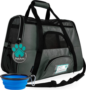 Airline Approved Pet Carrier for Cat, Soft Sided Dog Carrier for Small Dog, Cat Travel Supplies Accessories for Indoor Cat, Ventilated Pet Carrying Bag Medium Kitten Puppy, Large Heather Purple