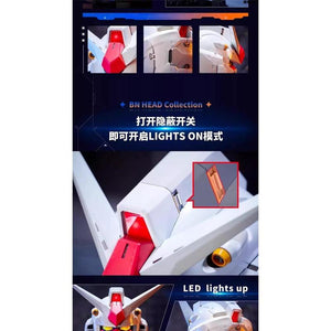 Gunpla Rx-78 Gundam BN Head Collection Action Figures with Base Wearable Robot Helmet Kits Models Cosplay Kids Boy Birthday Gift