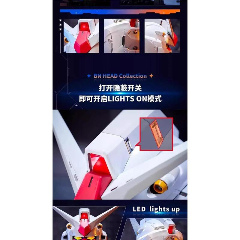 Gunpla Rx-78 Gundam BN Head Collection Action Figures with Base Wearable Robot Helmet Kits Models Cosplay Kids Boy Birthday Gift